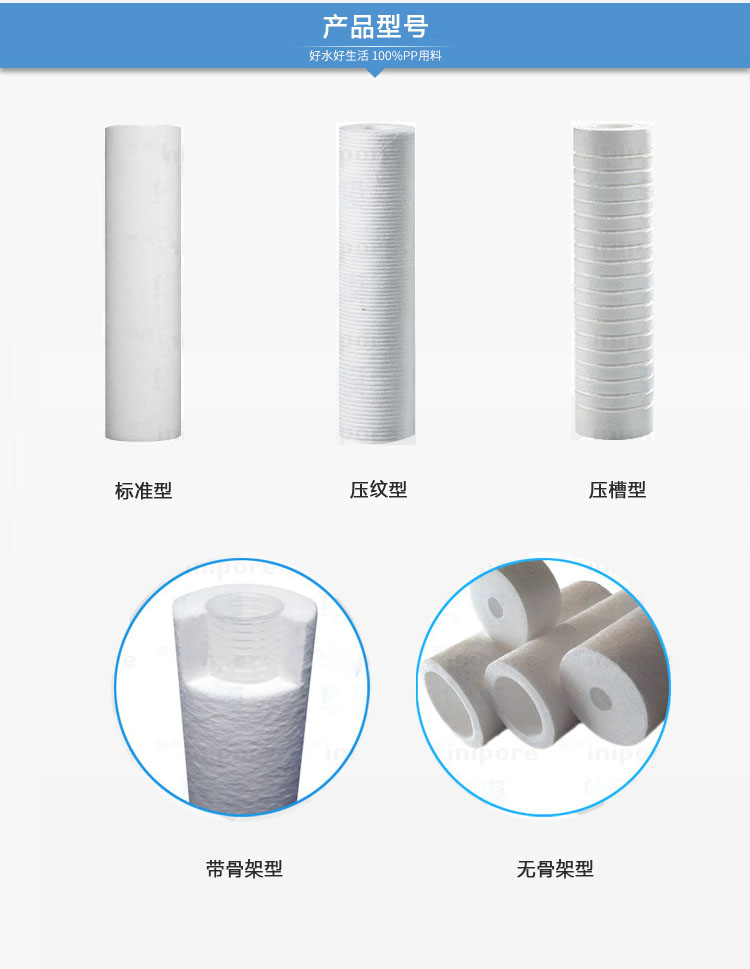 PP棉熔喷滤芯种类